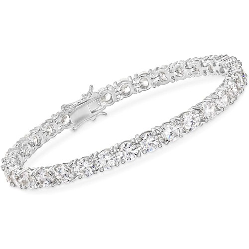 Ross-Simons 15.00-17.00 ct. t.w. CZ Tennis Bracelet in Sterling Silver For Women Ross-Simons 15.00-17.00 ct. t.w. CZ Tennis Bracelet in Sterling Silver For Women