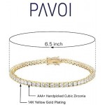 PAVOI 14K Gold Plated Cubic Zirconia Classic Tennis Bracelet | Gold Bracelets for Women | Size 6.5-7.5 Inch PAVOI 14K Gold Plated Cubic Zirconia Classic Tennis Bracelet | Gold Bracelets for Women | Size 6.5-7.5 Inch