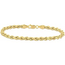 Abbie+Cleo 10k Yellow Gold Rope Chain Bracelet, 4mm