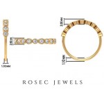 Half Eternity Band Ring, 1/4 CT Round Shaped 2 MM HI-SI Diamond Ring, Stackable Gold Jewelry, Fine Jewelery Collection, Proposal Ring for Her, 18K Gold Half Eternity Band Ring, 1/4 CT Round Shaped 2 MM HI-SI Diamond Ring, Stackable Gold Jewelry, Fine Jewelery Collection, Proposal Ring for Her, 18K Gold