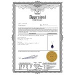 Galaxy Gold 14k 20" White Gold 4.65 Carat Teardrop Natural Sapphire Pendant Necklace